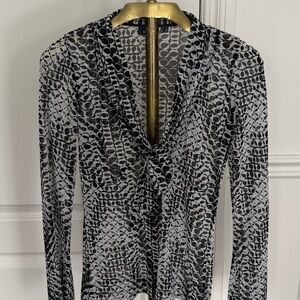 Stylish Black and Gray Women's Top